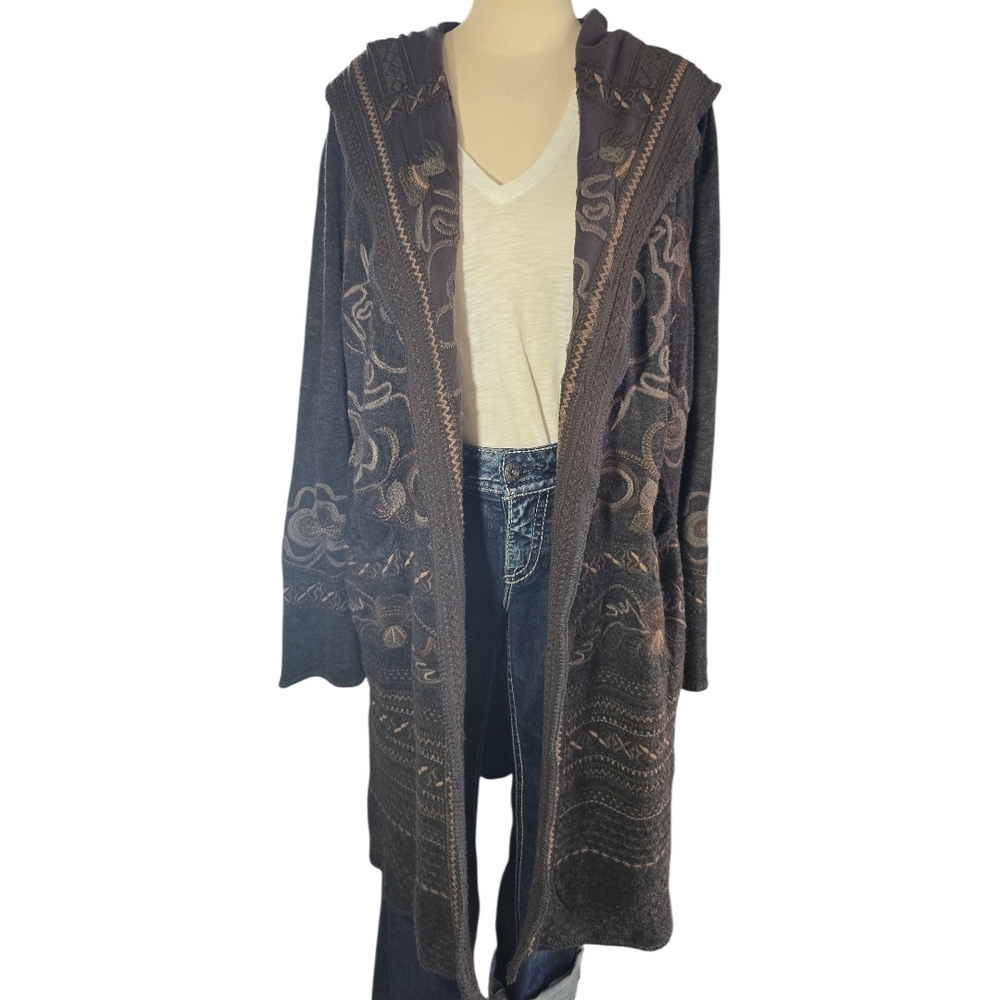 Johnny Was Biya Open Front Coat Womens Size M - Picture 3 of 16